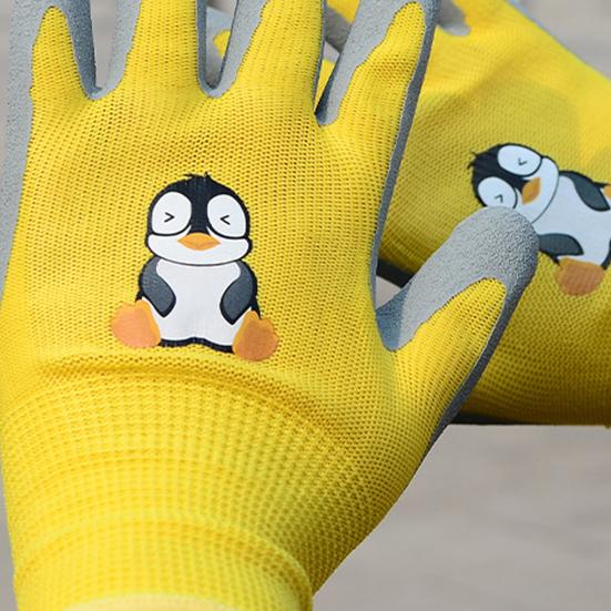 Yousheng 1 пара детских садовых перчаток с мультяшным рисунком, износостойкие, устойчивые к проколам, плотно прилегающие, нескользящие резиновые рабочие перчатки