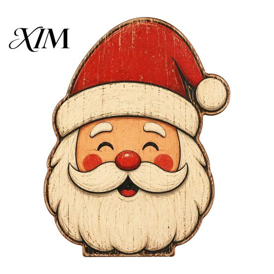 Christmas Theme Room Decor Wooden Table Decorations, Santa Claus Snowman Reindeer Desktop Ornaments, Festive Home Office Accents Distressed