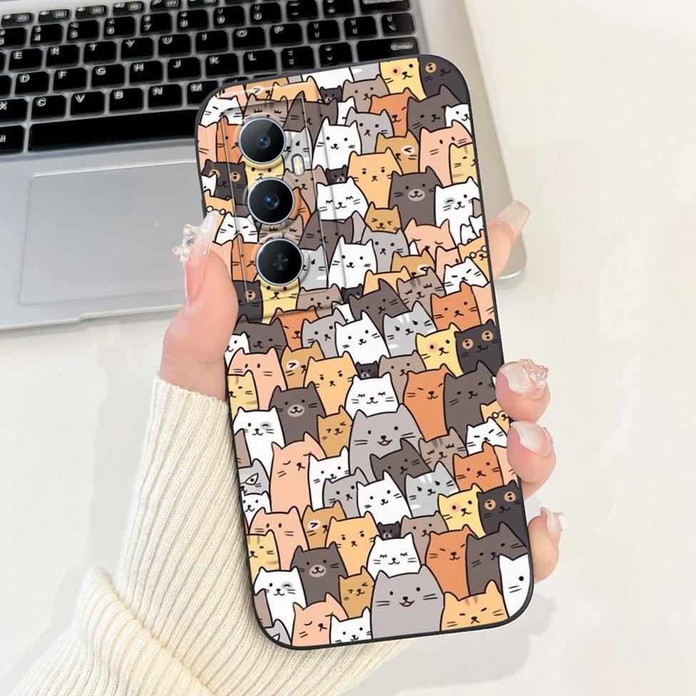Funda For Realme C65 RMX3910 Back Cover For Realme C65 4G Case Shockproof Luxury Flowers Cute Cartoon Cool Silicone Bumper Coque