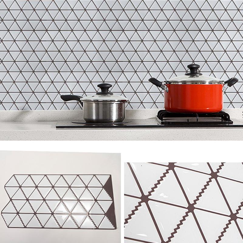 4/8 шт. самоклеящиеся виниловые обои Peel And Stick 3D Effect плитка водонепроницаемая кухонная керамическая плитка алюминиевая фольга настенные наклейки