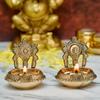 7.62 Cm Decor Pure Brass Shanku Chakra Kuber Diya, Pack of 2 Pair