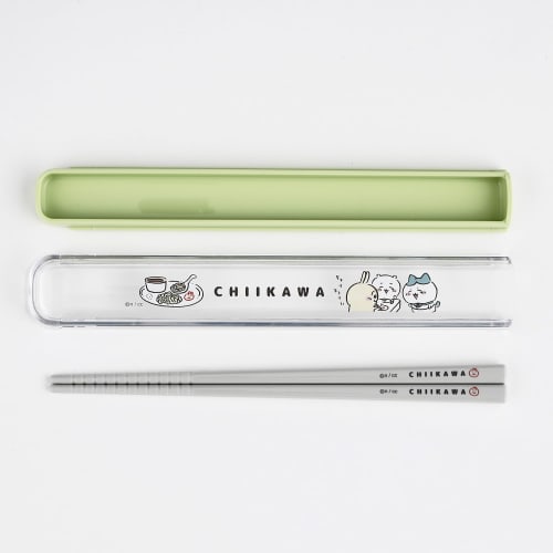 OSK Chiikawa Pull-Lid Chopstick Box Set, 175 x 27 x 15mm (H), Plastic, HS-11