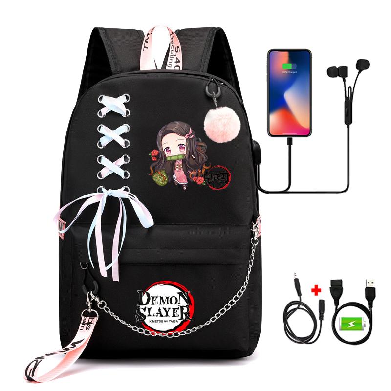 Сумка для книг в стиле аниме с мультяшным принтом, сумка для ноутбука, подростковый рюкзак, школьные сумки унисекс для мальчиков и девочек