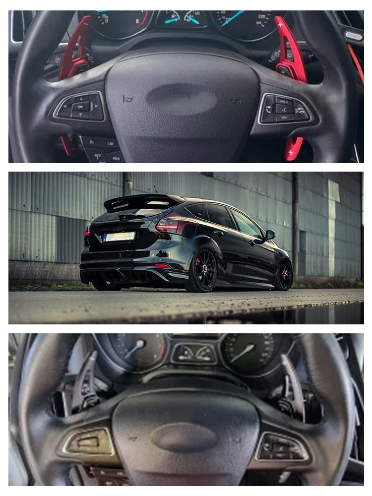 2 шт. алюминиевый руль подрулевой переключатель удлинитель рычага переключения передач автомобиля наклейка на коробку передач для Ford Focus 2015-2018 Kuga Escape 2017-2019