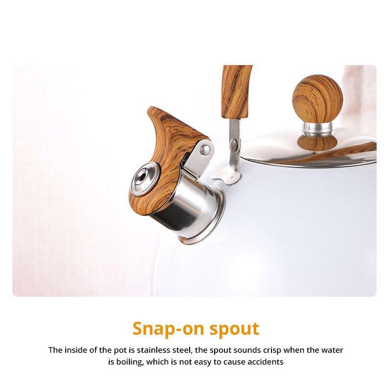 2,5/3 л чайник со свистком из нержавеющей стали, утолщенный чайник, газовая индукционная плита, универсальный чайник, чайник со свистком