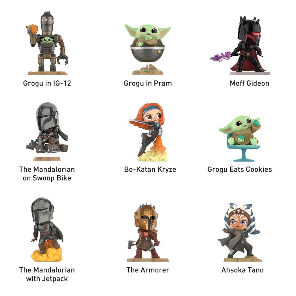 POP MART Star Wars Mandalorian Series Box 9 Фигурки Star Wars Mandalorian Series Wars Mandalorian [Разные предметы] (Серия «Звезда», шт., 9)