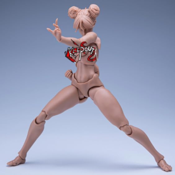 Масштабная женская фигурка Арт-модель Кукла с шаровыми шарнирами Гибкое тело для и Кастомизации 1/12 - Рисование, Коллекционирование, (Черная кожа)