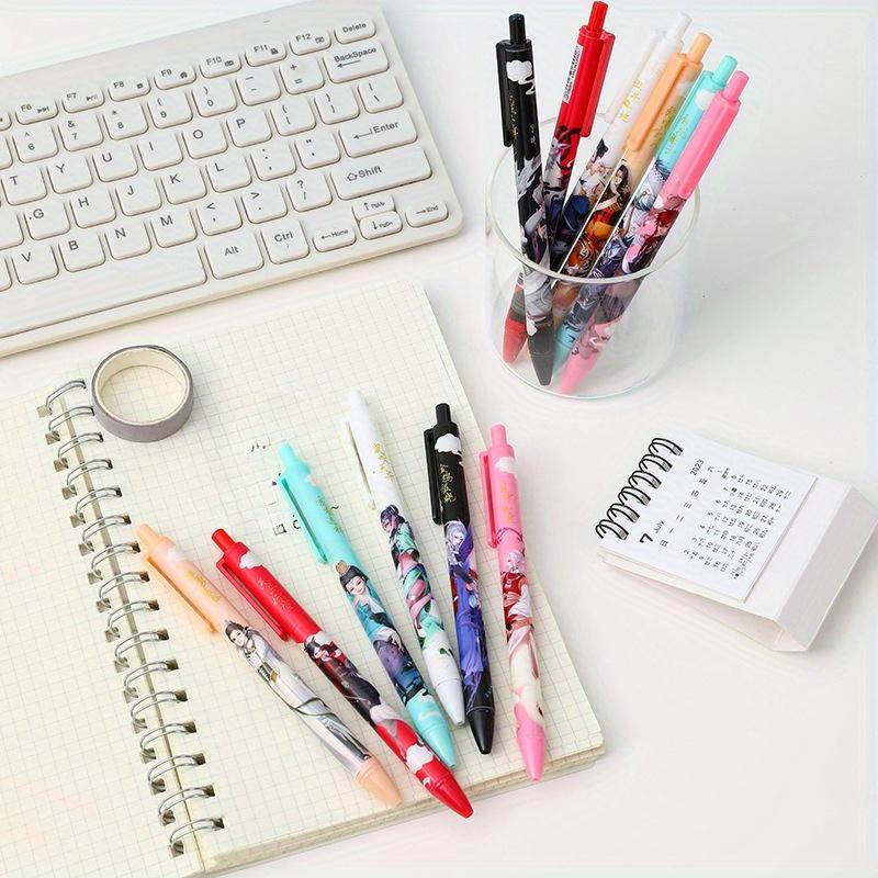 Снова в школу сезон 12 шт 0,5 мм ручка-кнопка для мальчика, нажимная нейтральная ручка, ручка для экзаменов, офисная ручка для подписи, подарочная ручка