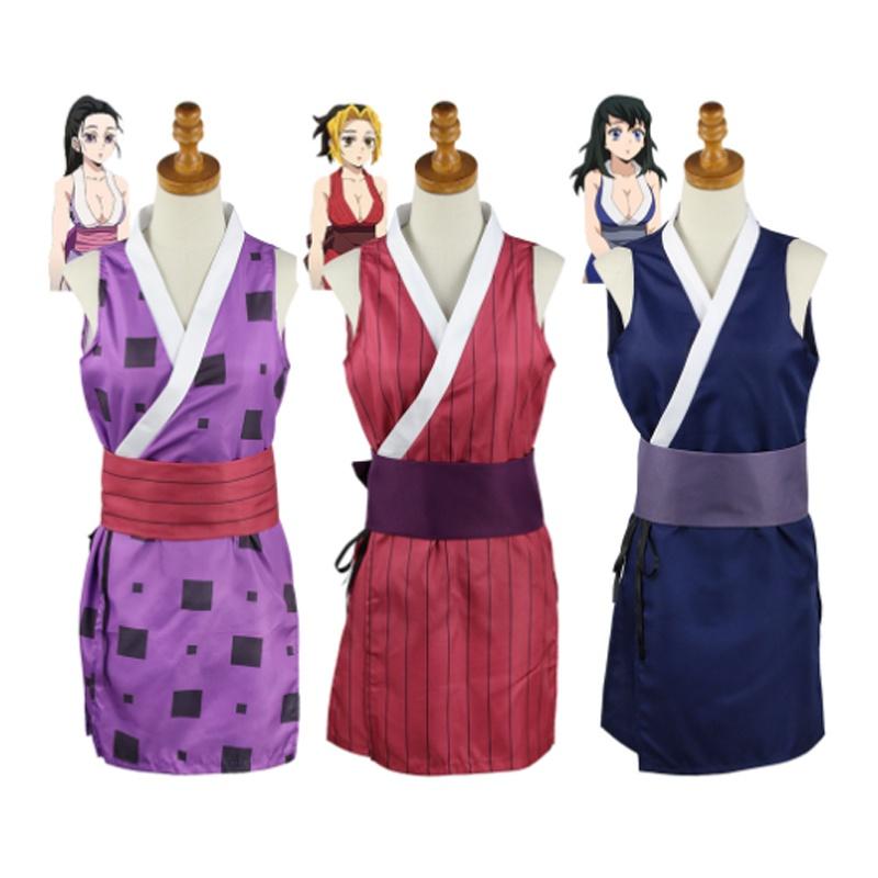 Истребитель демонов Узуй Тенген Косплей Хэллоуин Комплект юбки для женщин Высокое качество и дышащий