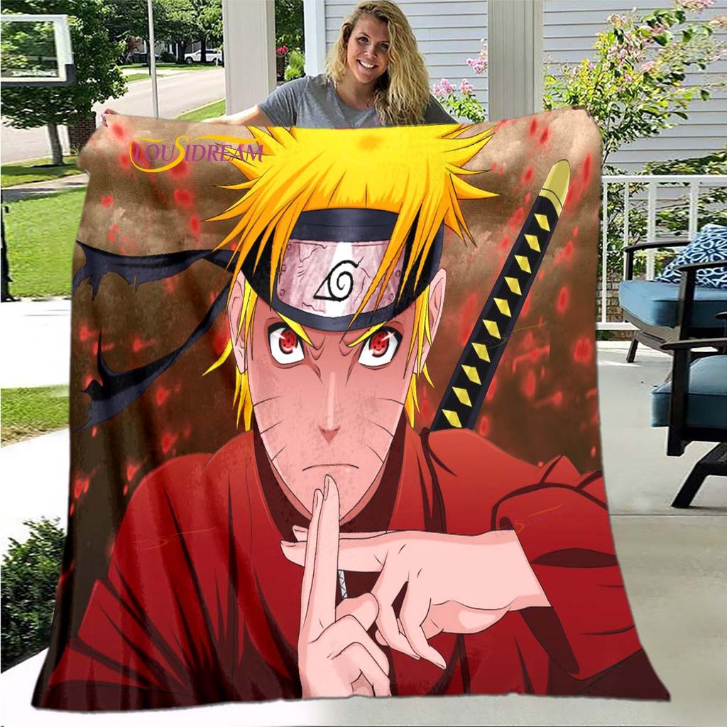 Super Clear 3D Naruto Bed Blanket Office Home Hiking Picnic Thick Quilt Fashionable Bedspread Flannel Blanket