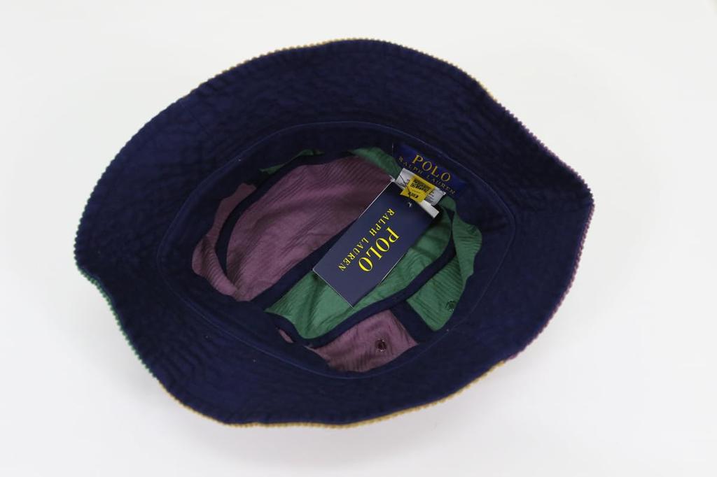 (Поло Ральф Лорен) Мужская и женская панельная вельветовая шляпа-ведро с вышивкой пони 01080156-LXL-MULTI [Б/у]