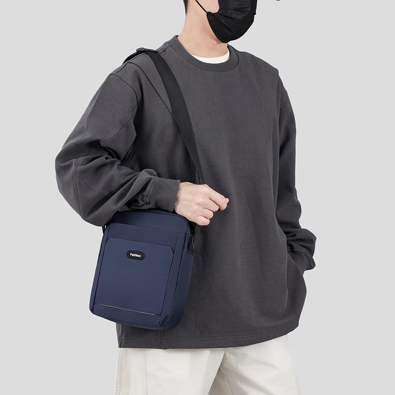 Мужская деловая повседневная сумка кроссбоди - Простой Оксфордский плечевой слинг для поездок на работу и использования на открытом воздухе