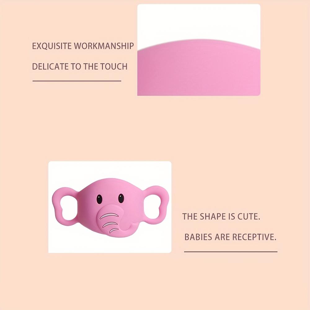 [Cute Elephant Bottle Cover] Cute Little Elephant Design Silicone Anti-Drop Cover|Durable & Stable Feeding Bottle Holder for Breast Pump or Sippy Cups