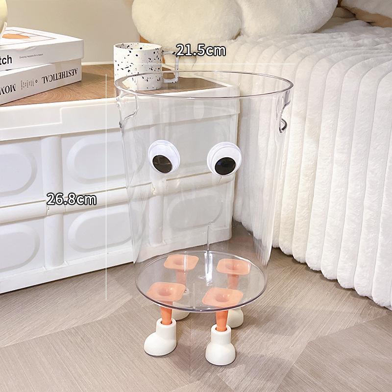 Творческий дом Ins мусорное ведро спальня гостиная мусорное ведро прозрачный высокий внешний вид милый лечебный бытовой мусорное ведро