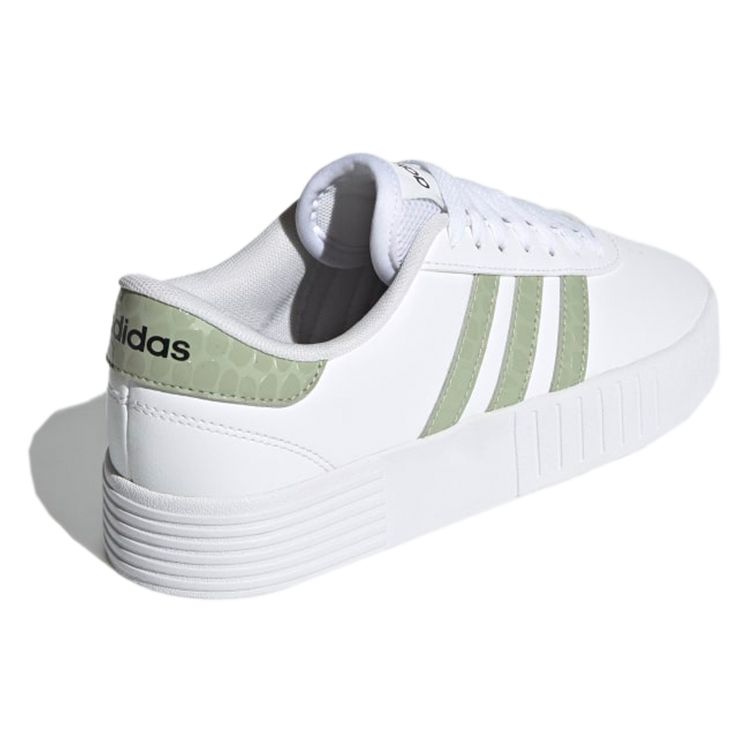 adidas Neo Court Bold Нескользящие Прочные Низкие Кеды для Скейтбординга Женские Кроссовки Бело-Зеленые FY9995