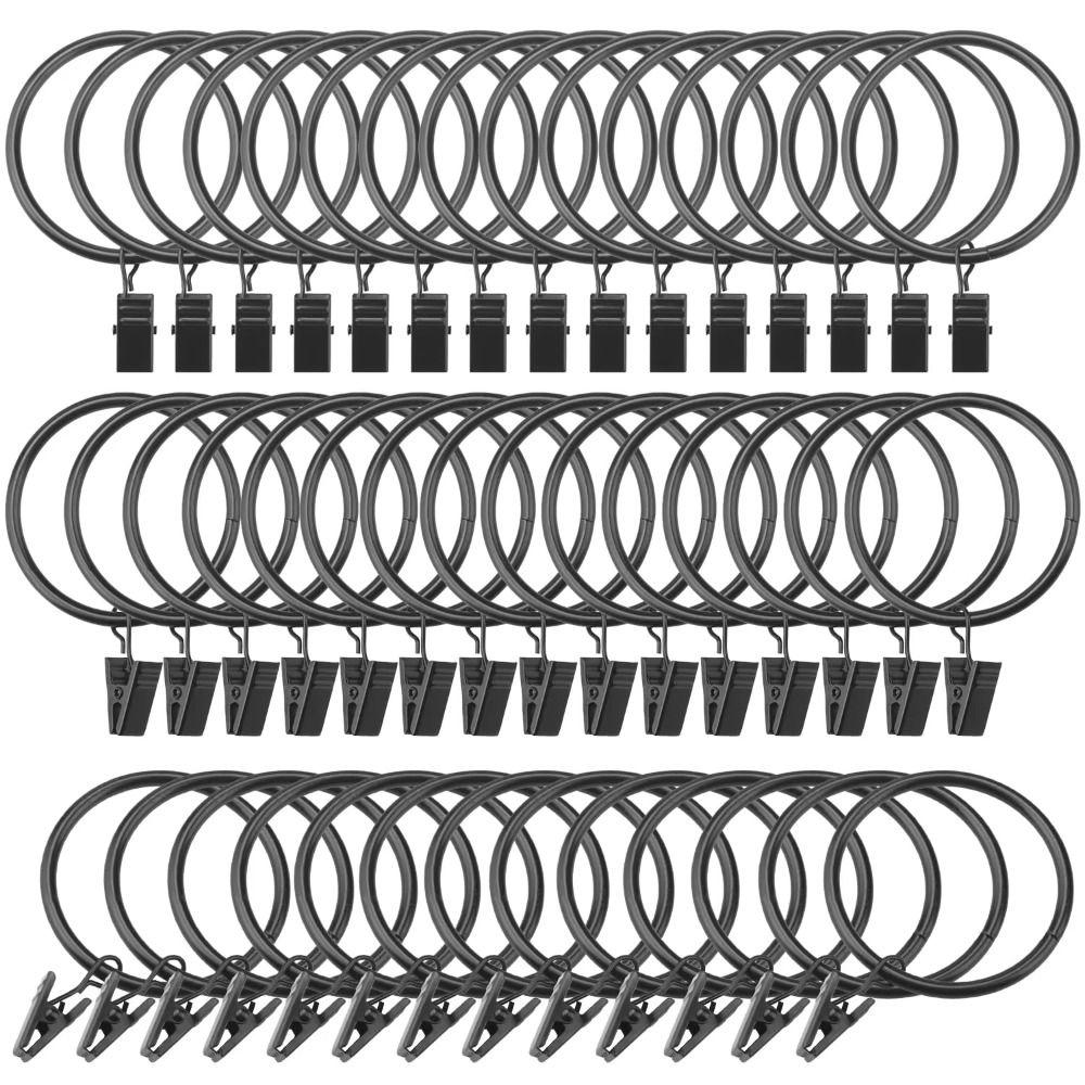 Metal Curtain Rings Heavy Duty Roman Circles Drapes Tie Buckles Hanging Hooks Bathroom