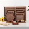 Square Black Walnut Wood Serving Tray