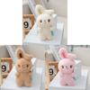 Plush Rabbit Keychain Backpack Charm With Jade Rabbit Fur Soft Stuffed Animal For Kids Travel Accessories