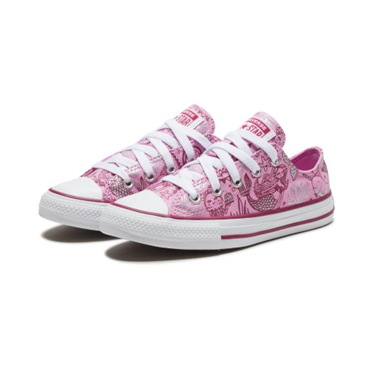 Converse Chuck Taylor All Star Breathable Shock Absorption Low Top Canvas Shoes Kids Sneakers Pink 667204C