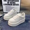 Platform White Shoes Women's 2025 New Popular Autumn and Winter Small Height Increase Muffin Shoes Versatile Sports and Leisure Shoes
