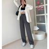 Women Chic Office Wear Straight Pants Vintage High  Ladies Trousers Baggy Korean 2023 Spring/Summer/Autumn Wide Leg Female