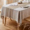Скатерть под лен, Минималистичная прямоугольная и круглая накидка на стол, Домашний декор для обеденной зоны, Моющаяся ткань для кухни и улицы