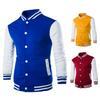 2019 Men's European Size Stand Collar Baseball Jacket W868 - Hot Sale