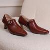 Red Brown Women Pumps High Heel Small Big Size 32 50