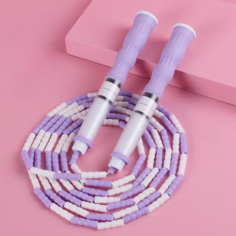 Мягкая резиновая скакалка для учеников начальной школы с бамбуковыми узлами, записываемое имя только для детей, спортивный инвентарь для детского сада, скакалка