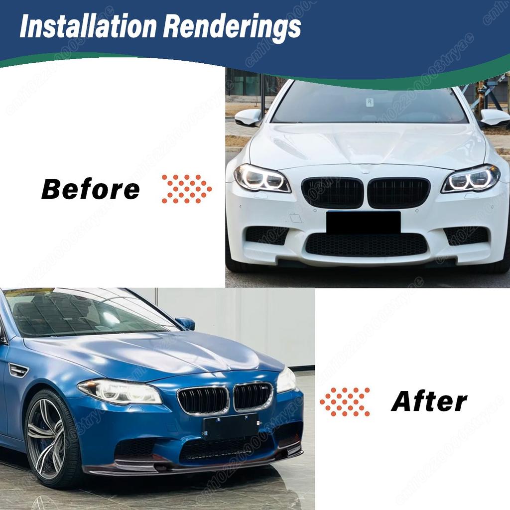 Для BMW 5 серии F10 M5 2012 2013 2014 2015 2016 Автомобильный передний бампер Накладка-сплиттер Губа-сплиттер Комплект для модификации кузова