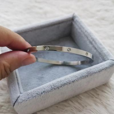 Роскошный браслет-бангл «Любовь» - Золотой сверкающий унисекс, циркон, модный подарок для мужчин и женщин