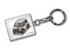 MKJP Custom Keychain for Suzuki Jimny JA11 Silver Car (White Base, Color)