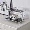 Metal Desktop Layered Storage Rack, Double-Layer Desk Storage Rack, Water Cup and Coffee Cup Storage Rack,