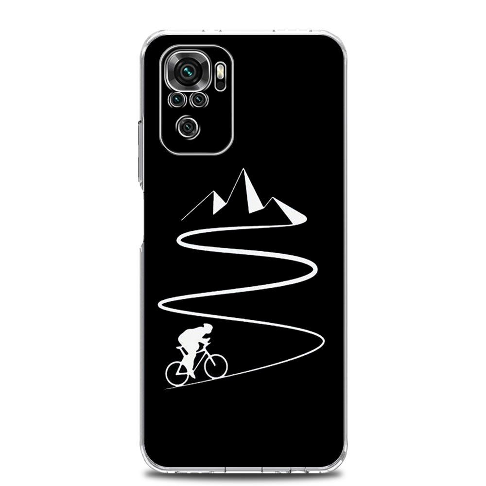 Чехол для телефона для Xiaomi Redmi Note 14 13 12 4G 9S 9 10 11 Pro Plus 5G 14C 13C 12C 10C 9A Мягкая ТПУ крышка Искусство Велосипед Горный велосипед