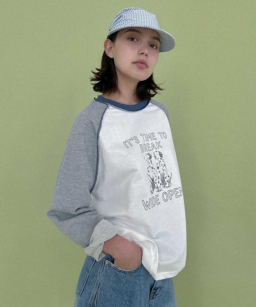 STUDIO SALT Топ с рукавом реглан Tommy Vintage_Серый