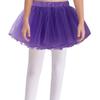 Girls Dance Clothing Elastic Waistband Tutu Mesh Skirt Solid Color Four Layer Dance Skirt