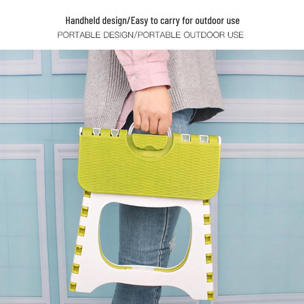 Утолщенный складной табурет с бамбуковым рисунком: Портативный для дома, улицы и использования продавцами