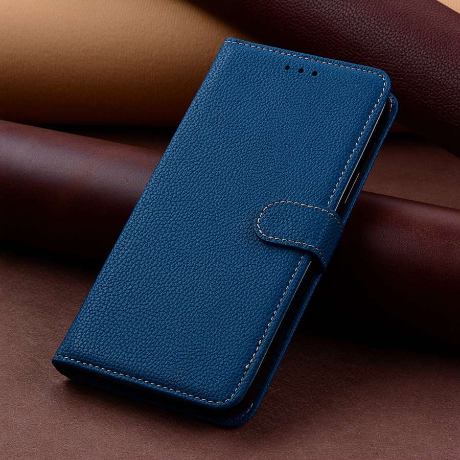 Litchi Texture Leather Flip Case For Xiaomi Poco M8 C65 X6 Pro 5G M4 M3 X5 13T 12T 15T Redmi Note 8 9 10 11 12 13 9T 9C 13C A2 A3 Wallet Phone Cover
