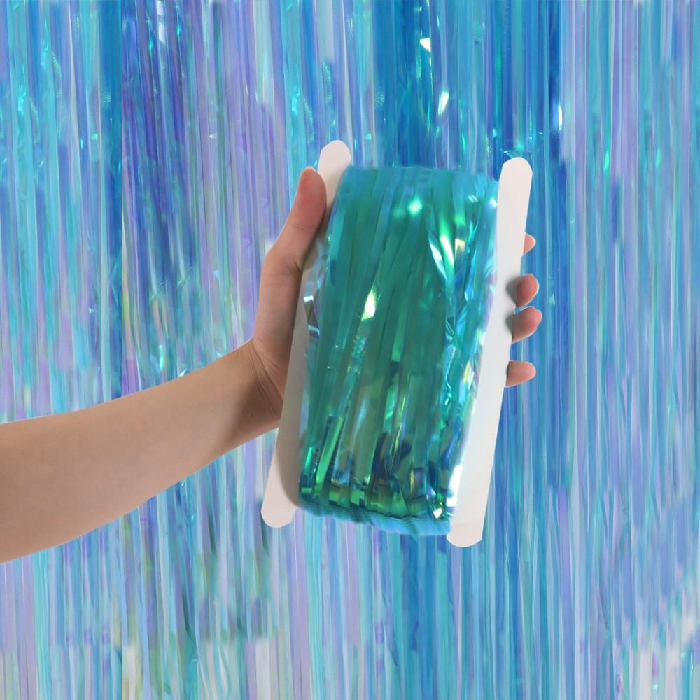 Festive 1x3 Meter Candy Colored Rain Streamer Curtain Ideal For Party And Event Setup