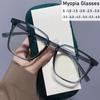 Готовые очки для близорукости для женщин и мужчин, квадратные оптические очки для близорукости, студенческие компьютерные очки с диоптриями