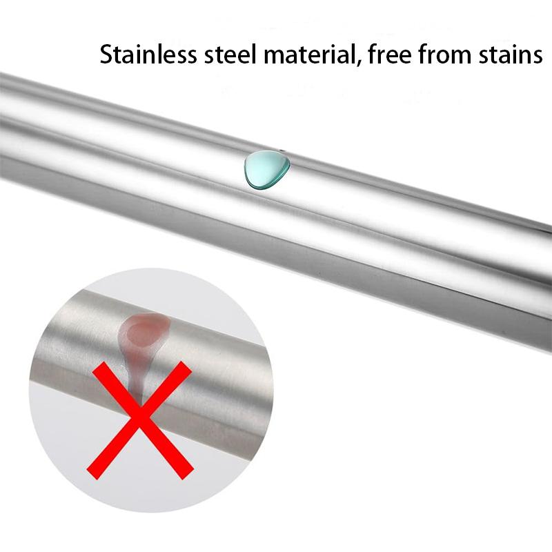 No Drilling Needed Tension Shower Curtain Rod Stainless Steel Rust Proof Non-Slip Spring Adjustable Pole for Bathroom Shower