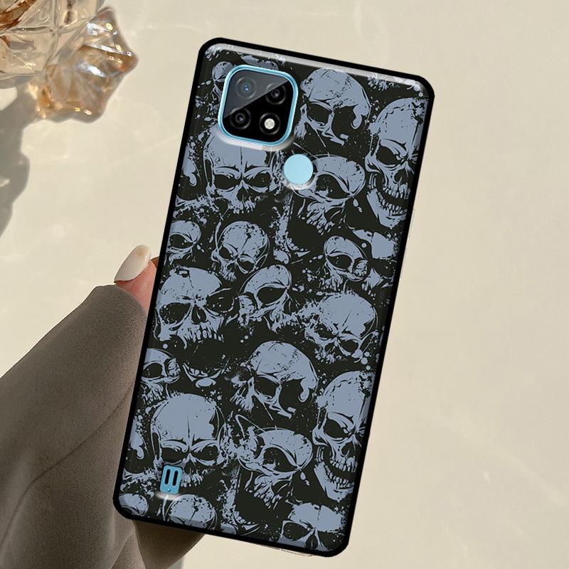 Skeleton Skull Art For Realme C67 C75 C61 C55 C53 C51 C21Y C25S GT 6 6T 5 GT7 Pro 10 11 12 13 14 Pro Plus Case