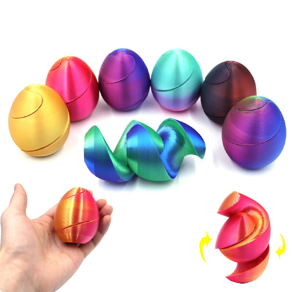 3d Print Spiral Eggs Toys Egg Ideas Stress Reliever