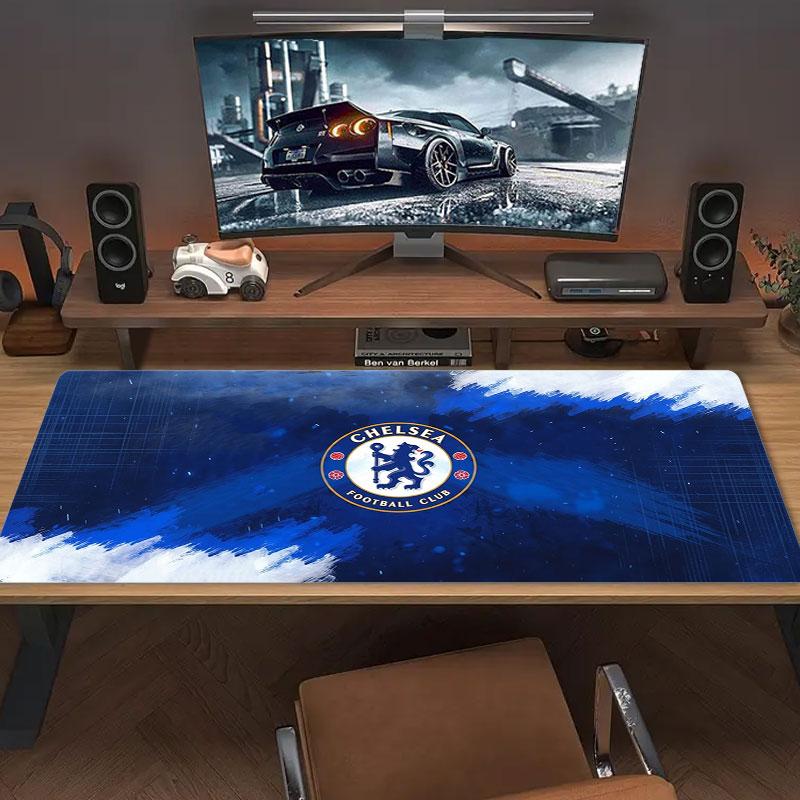 Chelsea F Коврик для мыши большого размера Большой игровой коврик для стола Нескользящий Коврик для ноутбука и планшета Большой коврик для мыши XXL Игровой коврик для мини-ПК С заблокированным краем