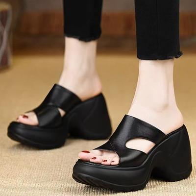 Женские туфли на высоком каблуке, тапочки, обувь на платформе, женские босоножки на каблуке, 2025, новый дизайнерский, повседневные шлепанцы, удобные сандалии для женщин