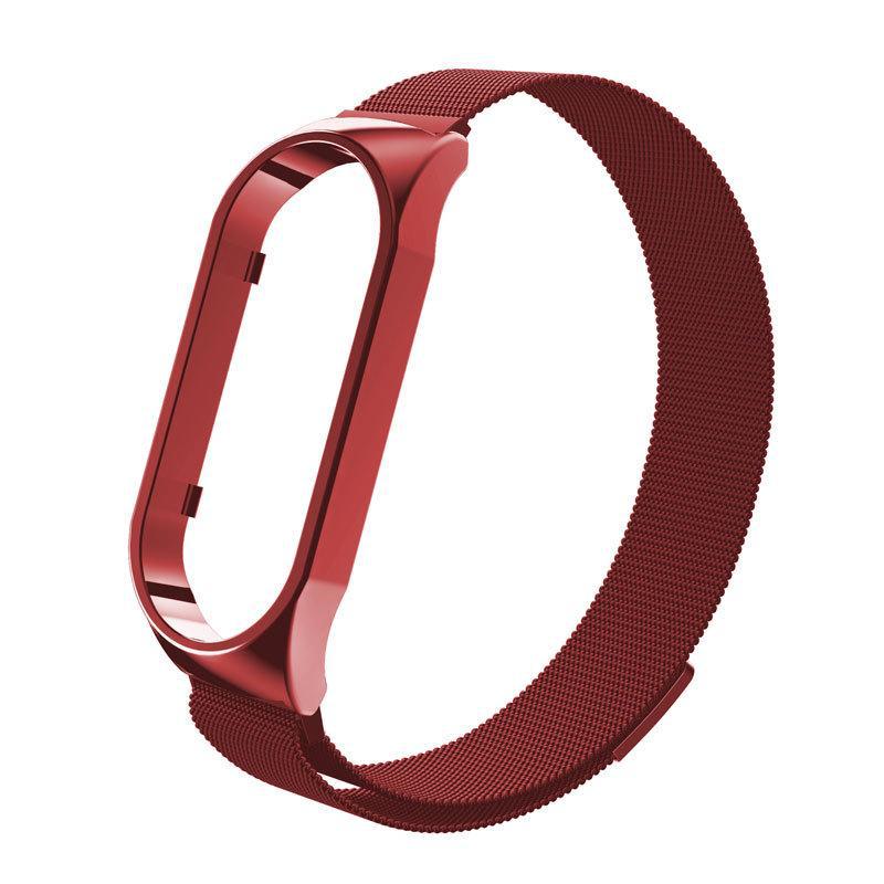 Xiaomi Mi Band 7 Миланский магнитный металлический ремешок и защитный чехол из нержавеющей стали