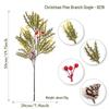 Artificial Pine Needles Branch with Red Berries Christmas Decoration