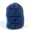 FENDI FXQ798 beanie hat knit hat knit cap Zucca logo  Knit hat Cashmere Navy