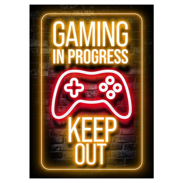 Игровая комната Плакат Украшения Игровые Принты Неон Видео Геймер Картина Холст Настенная Картина для Детей Мальчиков Игровая Комната Декор Подарок Без Рамки