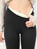 Women's High Waist Fleece-Lined Leggings for Cross-border Fashionistas: Slim Fit, Warm & Cozy Cotton Pants